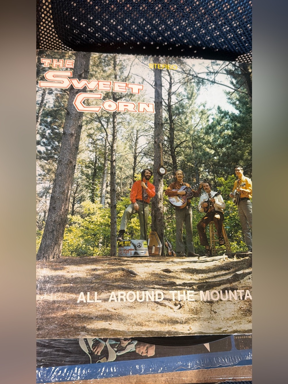 The Sweet Corn Band LP album with band member signatures.